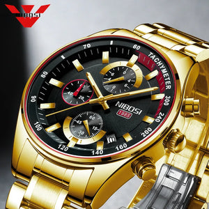 Relógio masculino militar marca de luxo relógio de quartzo inoxidável moda cronógrafo relógio relogio masculino