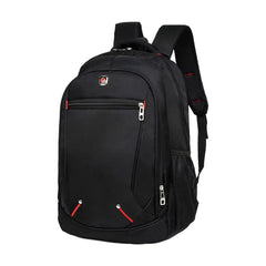 Mochila escolar casual de grande capacidade, cor sólida, material oxford masculino, mochila multifuncional para laptop de viagem