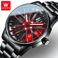 Relógios de quartzo de luxo dos homens relógios de carro 3d esporte aro hub roda relógio de pulso carro relógios masculinos criativo relogio masculino