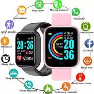 Relógio Multifuncional inteligente das mulheres e homens bluetooth conectado telefone música fitness esportes pulseira monitor de sono y68 smartwatch d20