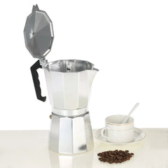 Máquina de café expresso, 50ml, 1 xícara, alumínio, fogão de café, percolador, fogão mocha, moda, fogão elétrico, entrega rápida, imperdível