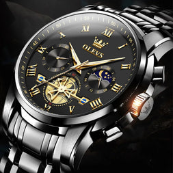 Relógio de pulso masculino de luxo para o homem original quartzo à prova dwaterproof água luminosa