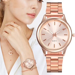 Relógio Feminino de Luxo Quartzo aço Inoxidável 2024 dial casual pulseira presente de pulso para mulheres relógio de ouro relojes para mujer